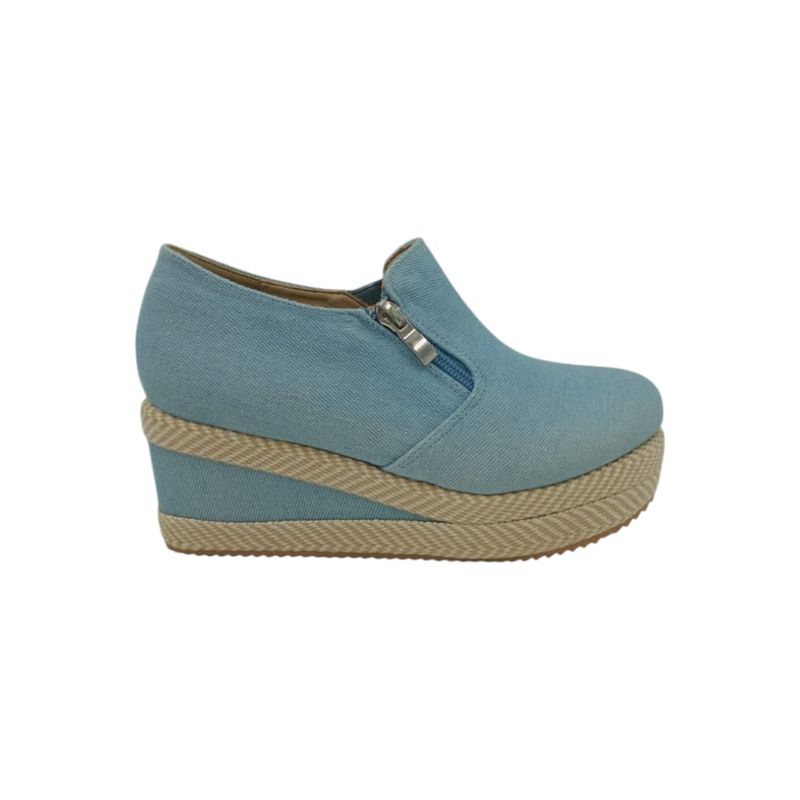 HERIEL - Zapato Panchita Azul Plataforma.