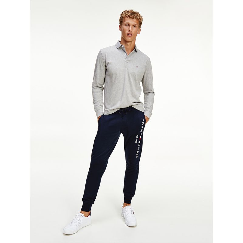 TOMMY HILFIGER - Joggers Branded Orgánic Cotton Azul Tommy Hilfiger