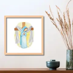 LAFANTINA - CUADRO REGALO RELIGIOSO VIRGENCITA MARÍA LLENA ERES DE GRACIA