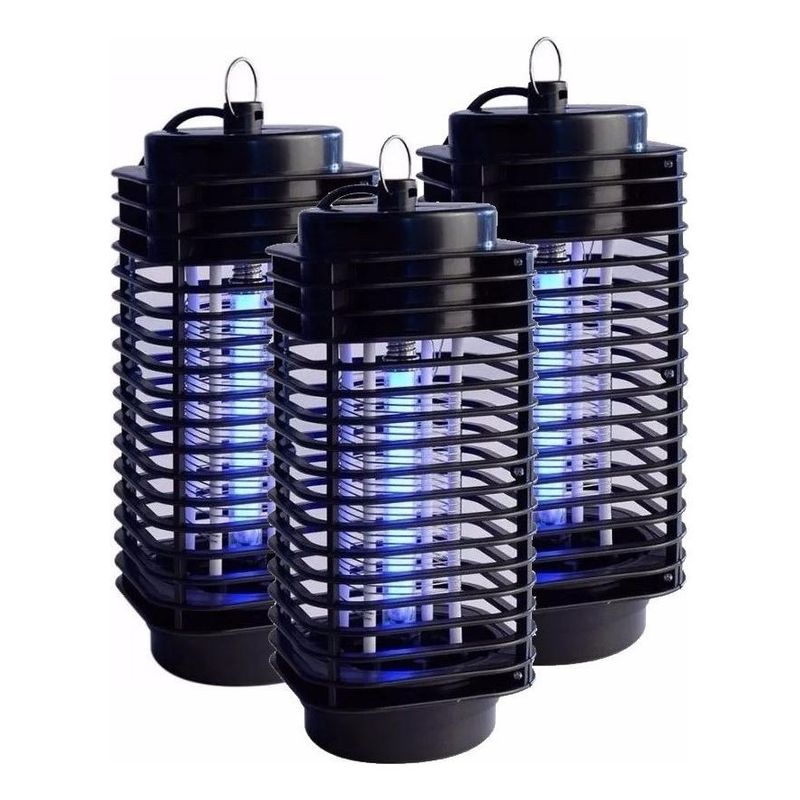 GENERICO - Pack de 3 Lámparas UV Repelentes de Insectos
