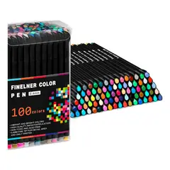 GENERICO - Lápices Fineliner de 100 Colores con Punta Fina 04mm