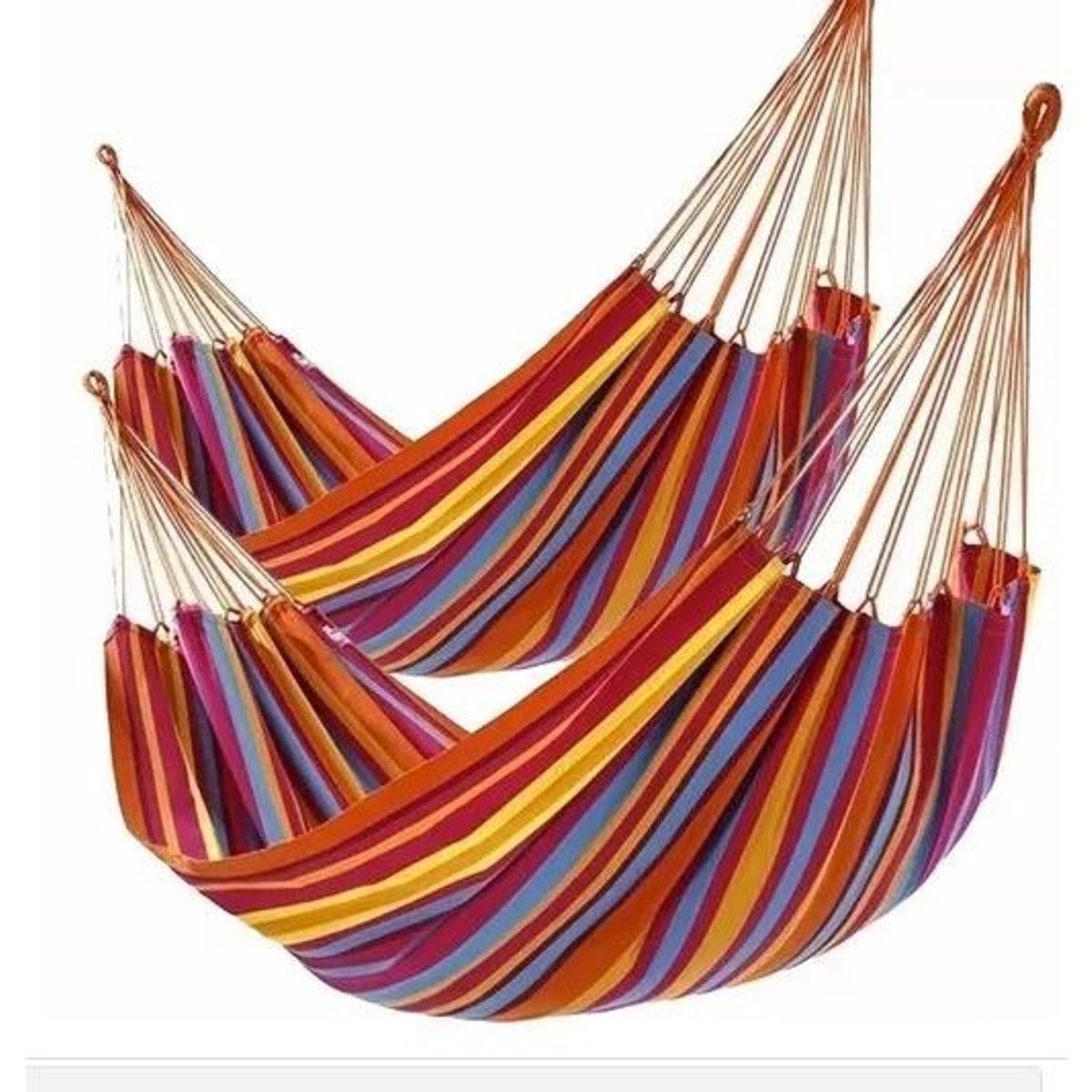 GENERICO - Pack de 2 Hamacas 100% Algodón Premium para Dos Personas