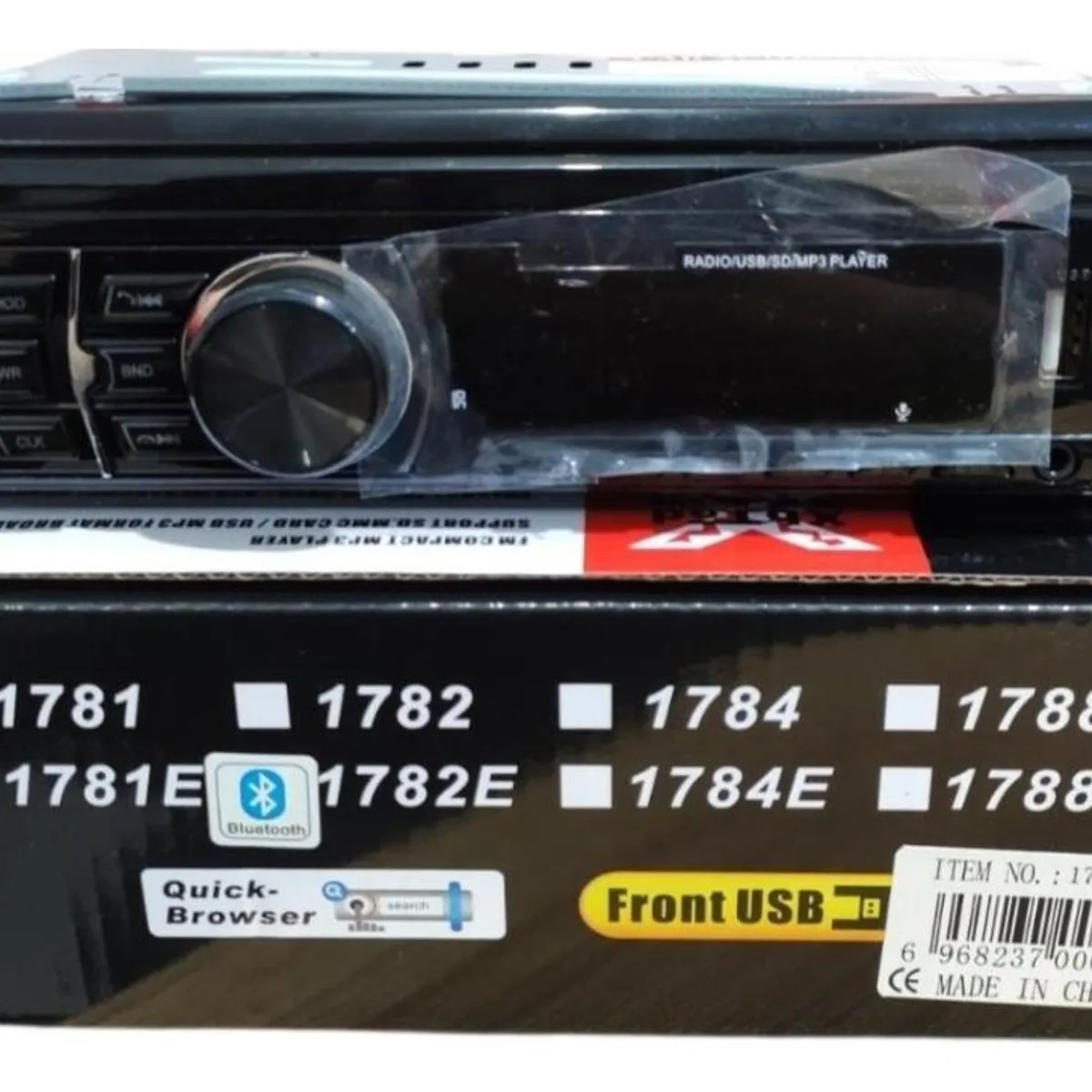 GENERICO - Radio MP3 Bluetooth Automotriz con USB y SD