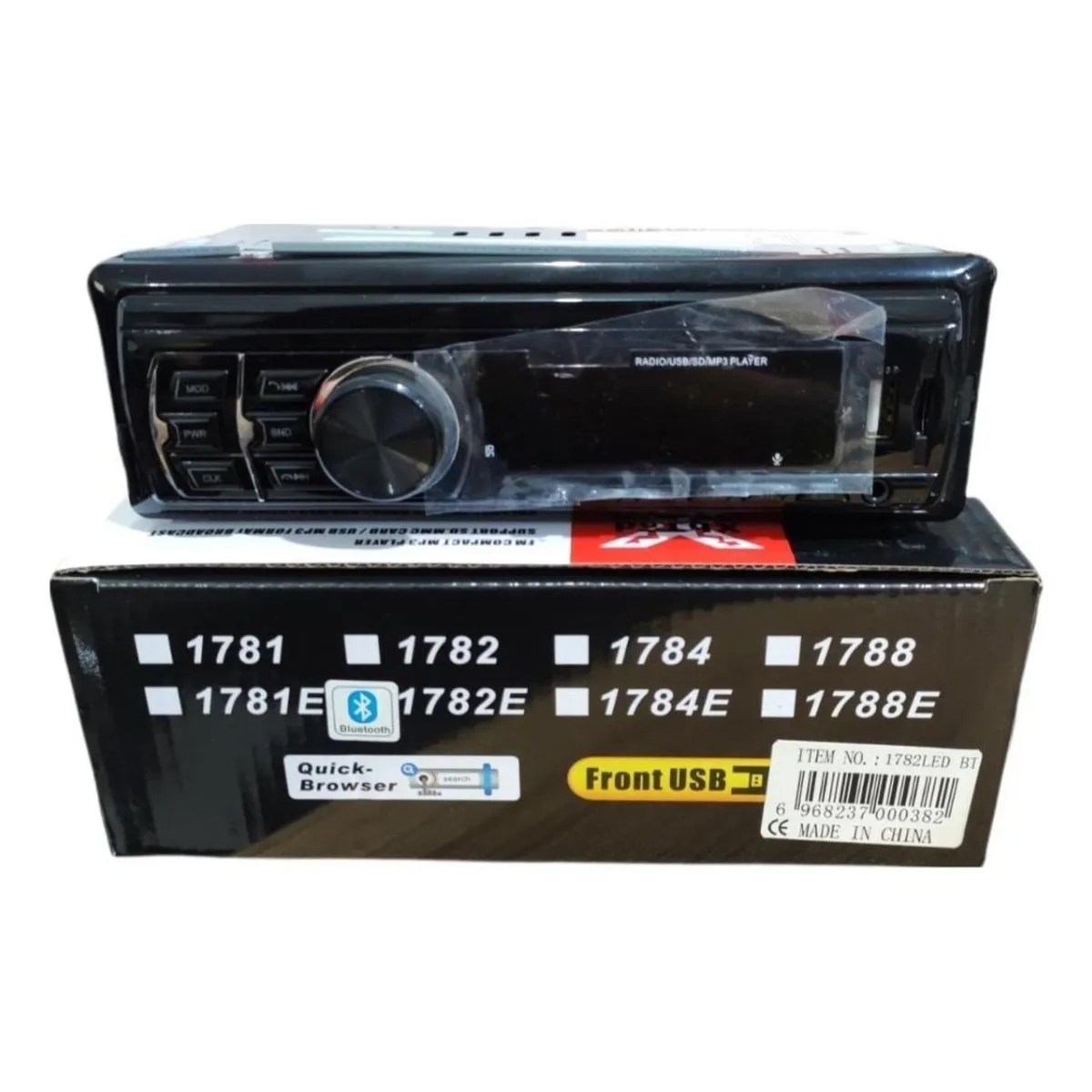 GENERICO - Radio MP3 Bluetooth Automotriz con USB y SD