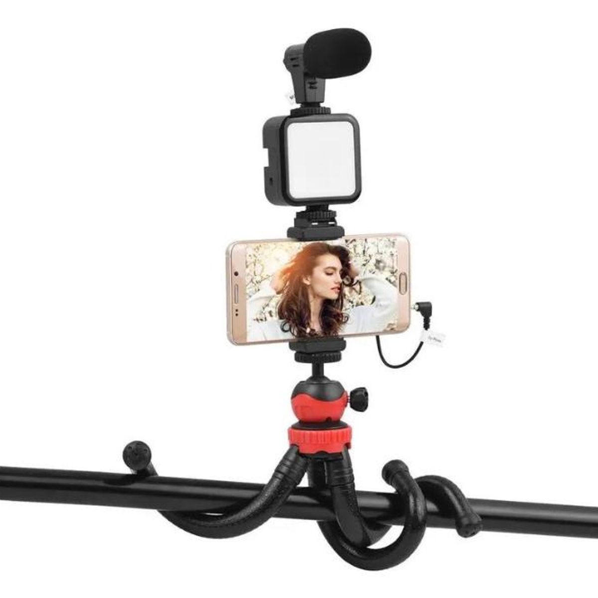 GENERICO - Kit Completo de Video Vlogging con Trípode y Micrófono
