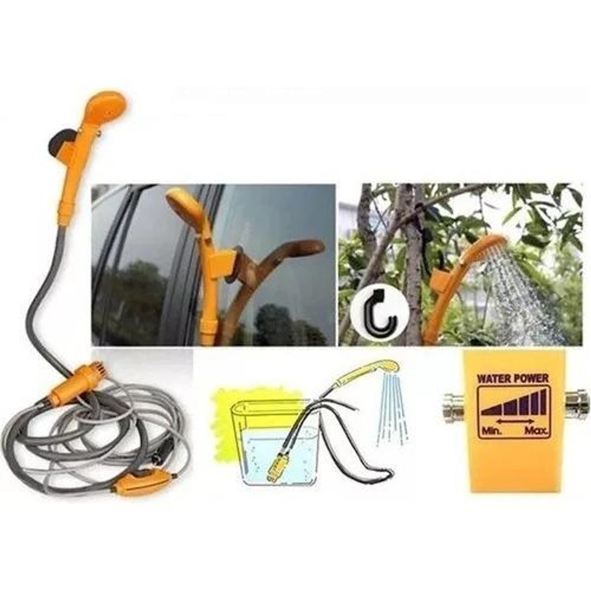 GENERICO - Ducha Portátil para Camping con Conexión de Auto 12V