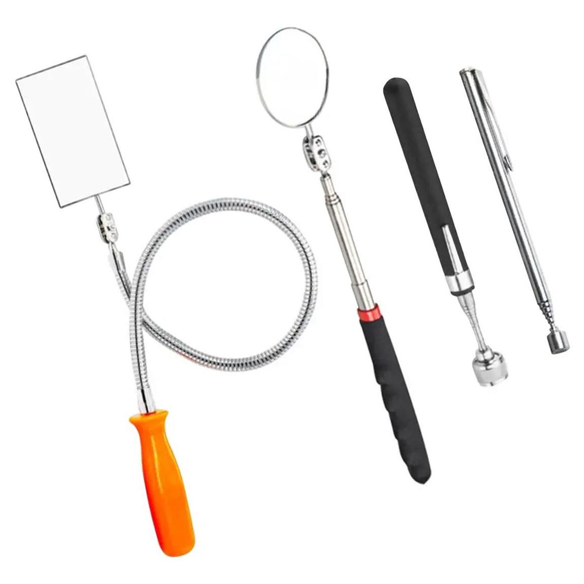 GENERICO - Set de Inspección Automotriz con Espejo y Imán 4 Pzs