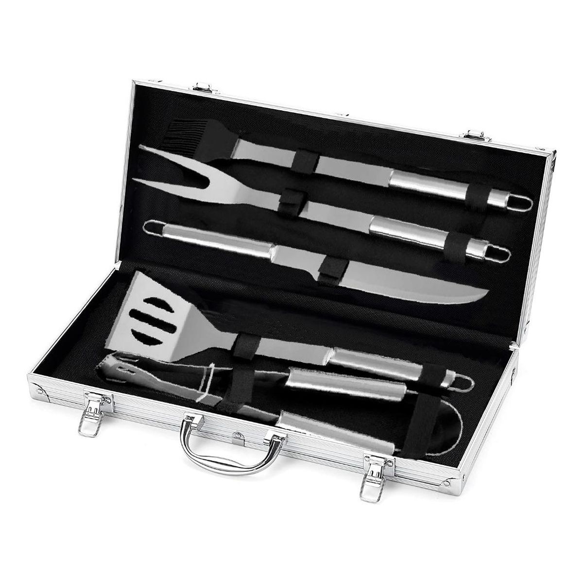 GENERICO - Set de Parrilla de 5 Piezas con Maleta Portátil