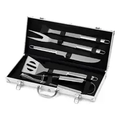 GENERICO - Set de Parrilla de 5 Piezas con Maleta Portátil