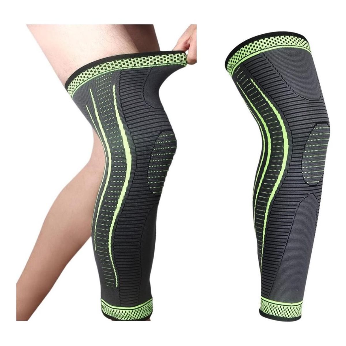 GENERICO - Rodillera de Compresión Larga para Deportes 1 Par