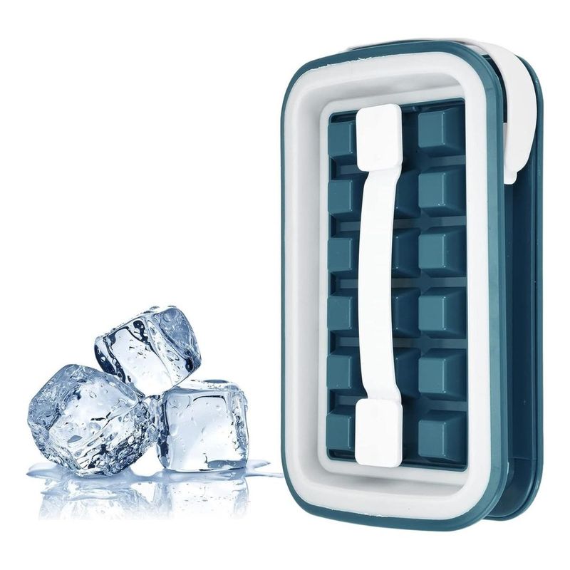 GENERICO - Cubetera de Silicona Antiderrame para 18 Cubos de Hielo - 2 Unidades
