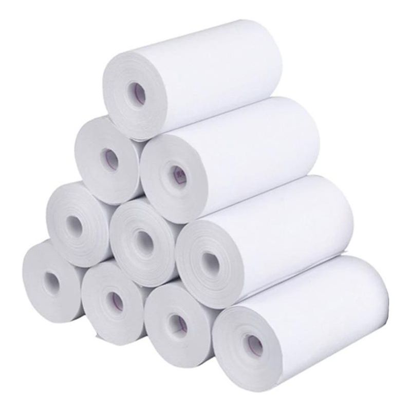 GENERICO - 10 Rollos de Papel Térmico 57mm x 25mm para Impresión