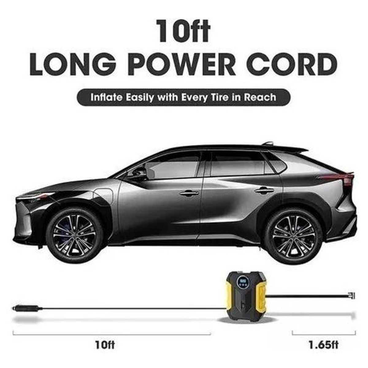 GENERICO - Compresor Portátil 12V para Inflar Neumáticos Rápidamente