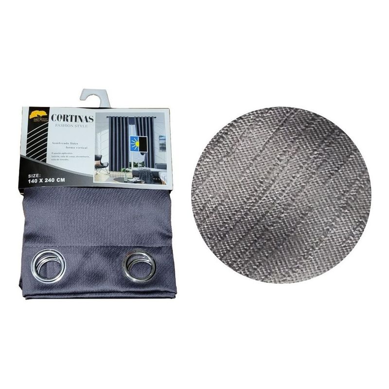 GENERICO - Cortina Blackout Sintética Larga 140x240 cm Ideal para Hogar