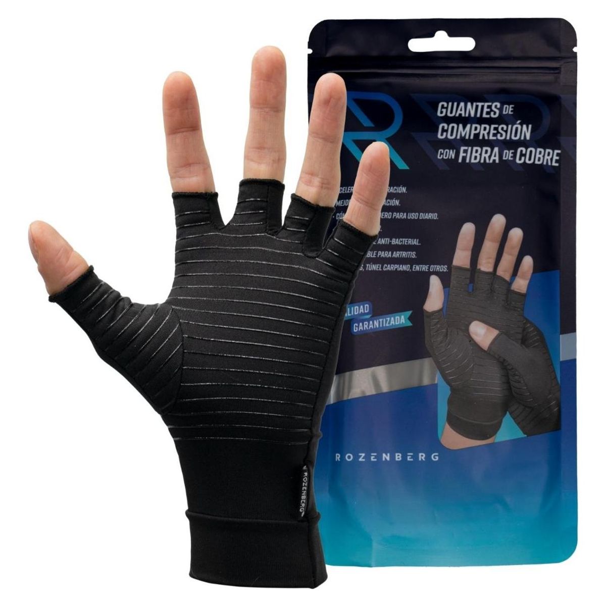 GENERICO - Guantes de Compresión con Fibra de Cobre para Artritis