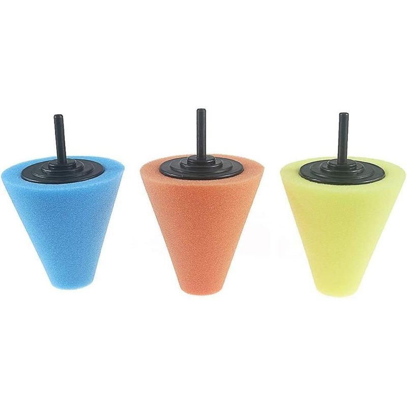 GENERICO - Kit de 3 Esponjas de Pulido en Cono para Automóviles