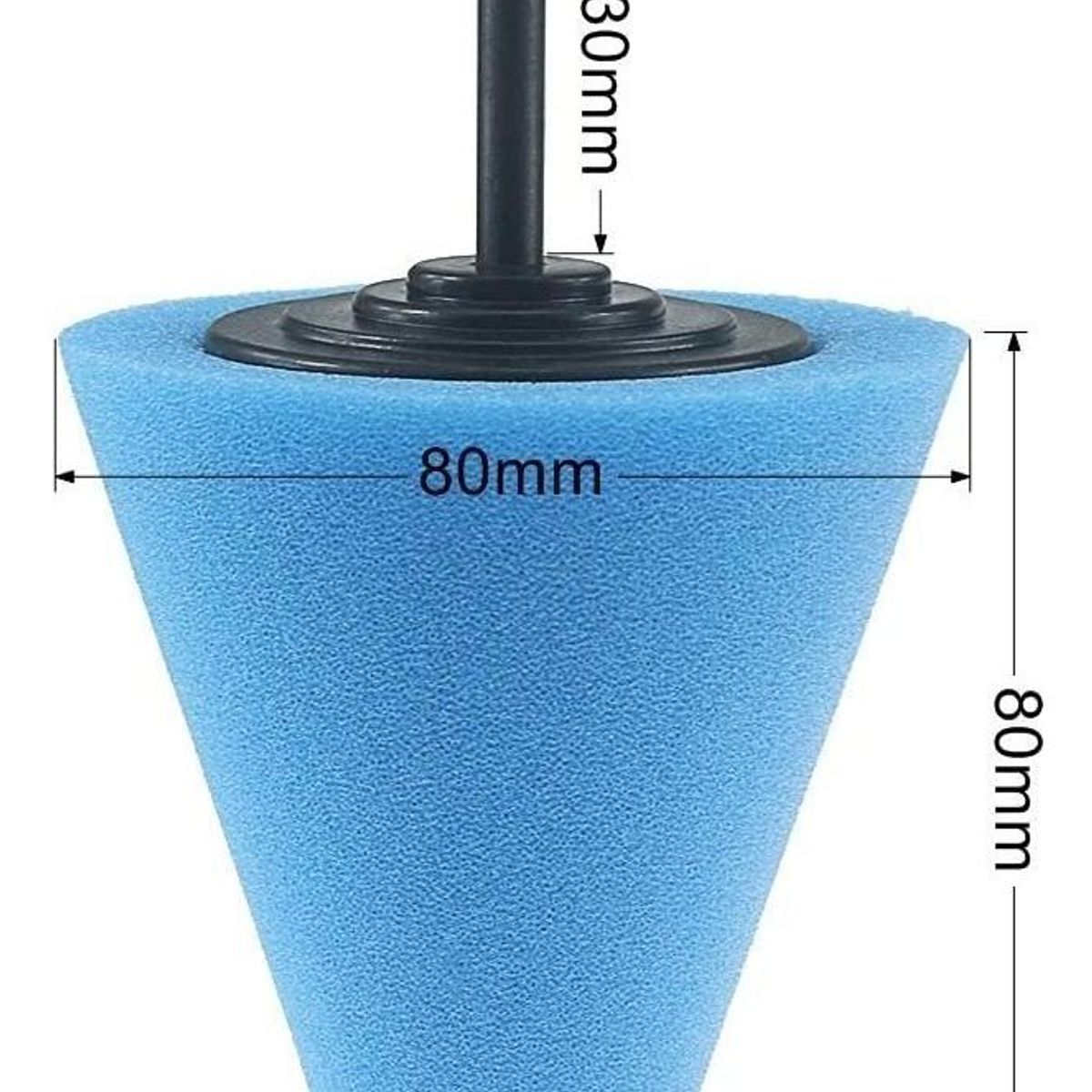 GENERICO - Kit de 3 Esponjas de Pulido en Cono para Automóviles