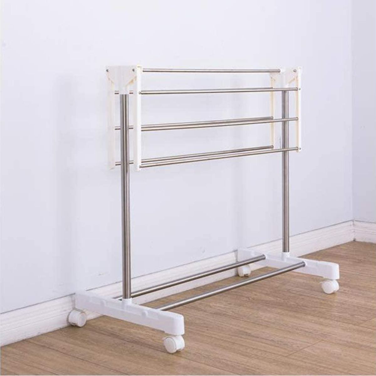 GENERICO - Tendedero Plegable con Ruedas Ideal para Ropa y Sábanas