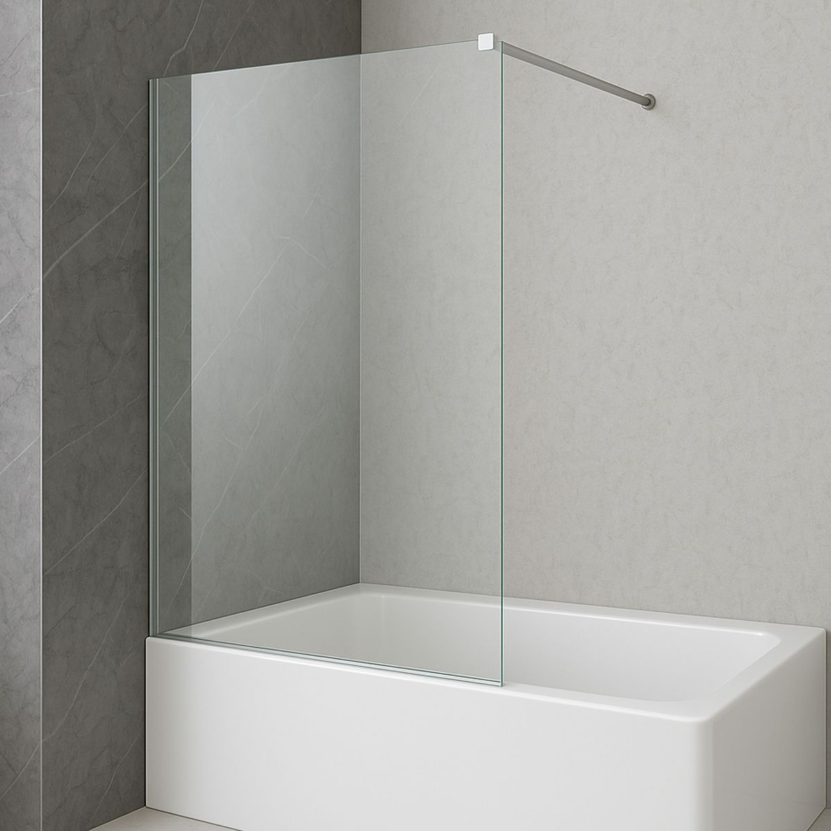 JOYTEK - Mampara Fija para Tina Recta 90x140 Transparente