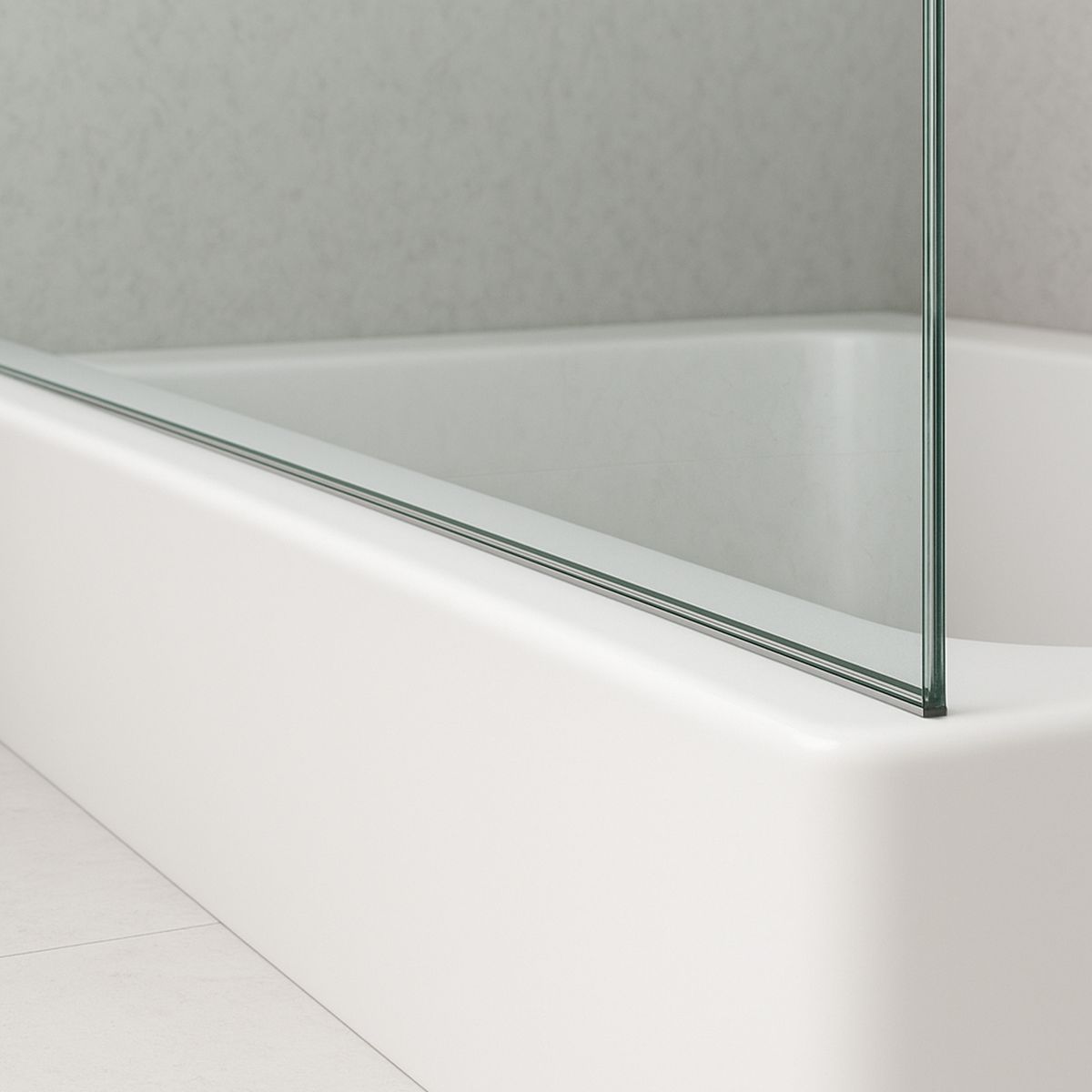 JOYTEK - Mampara Fija para Tina Recta 90x140 Transparente