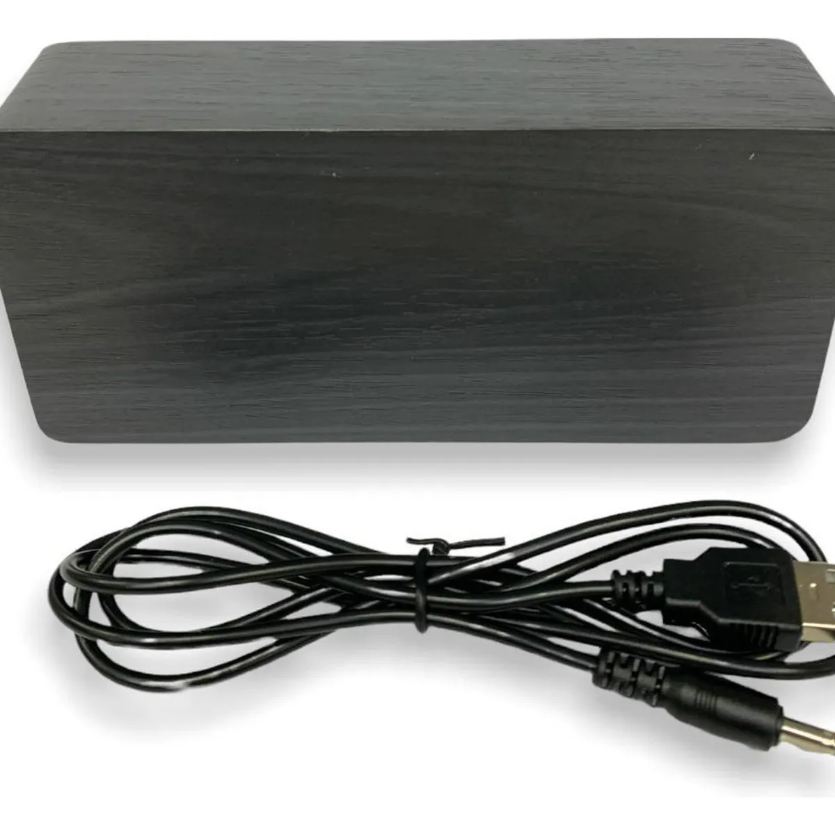 GENERICO - Despertador Cuadrado Digital de Madera con Alarma y Luz LED