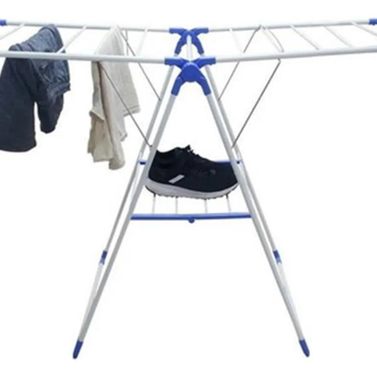 GENERICO - Tendedero Plegable de Ropa 2 Niveles Compacto