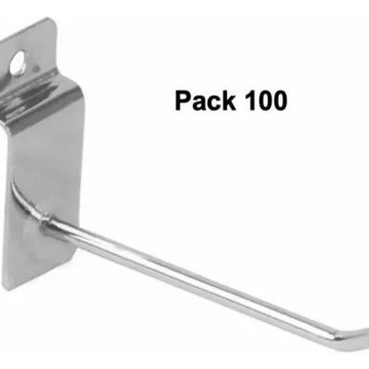 GENERICO - Pack de 100 Ganchos Ménsula para Panel Ranurado 15 cm