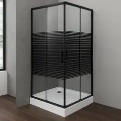 JOYTEK - Shower Recto Strava Negro 90x90cm