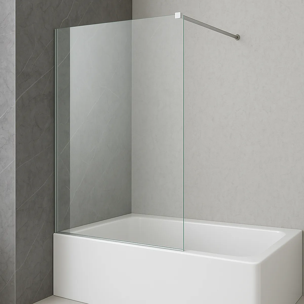 JOYTEK - Mampara Fija para Tina Recta 90x140 Transparente