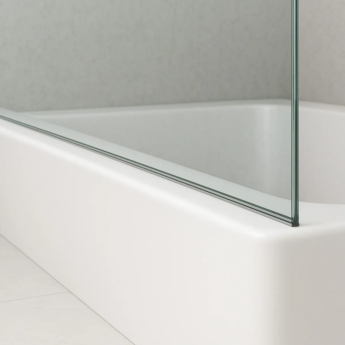 JOYTEK - Mampara Fija para Tina Recta 90x140 Transparente