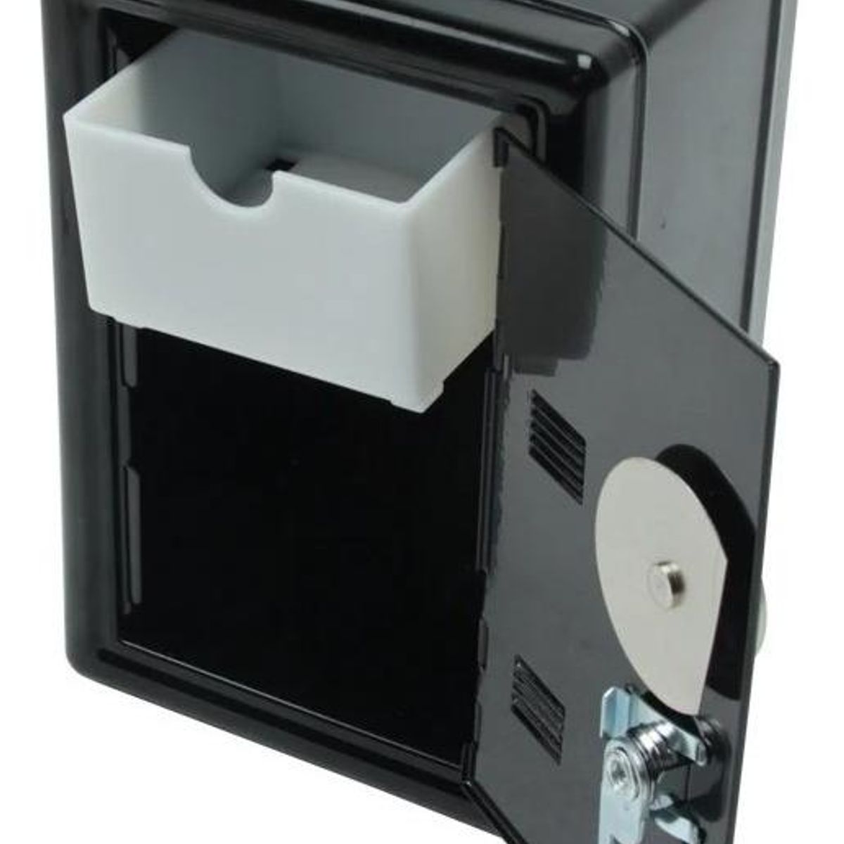 GENERICO - Caja Fuerte Metálica Pequeña con Llave para Dinero 18x12 cm