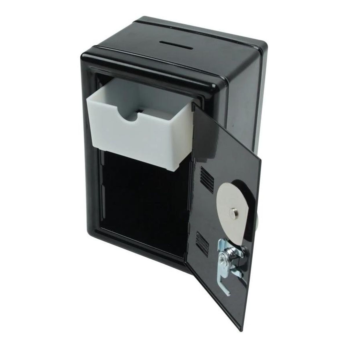 GENERICO - Caja Fuerte Metálica Pequeña con Llave para Dinero 18x12 cm