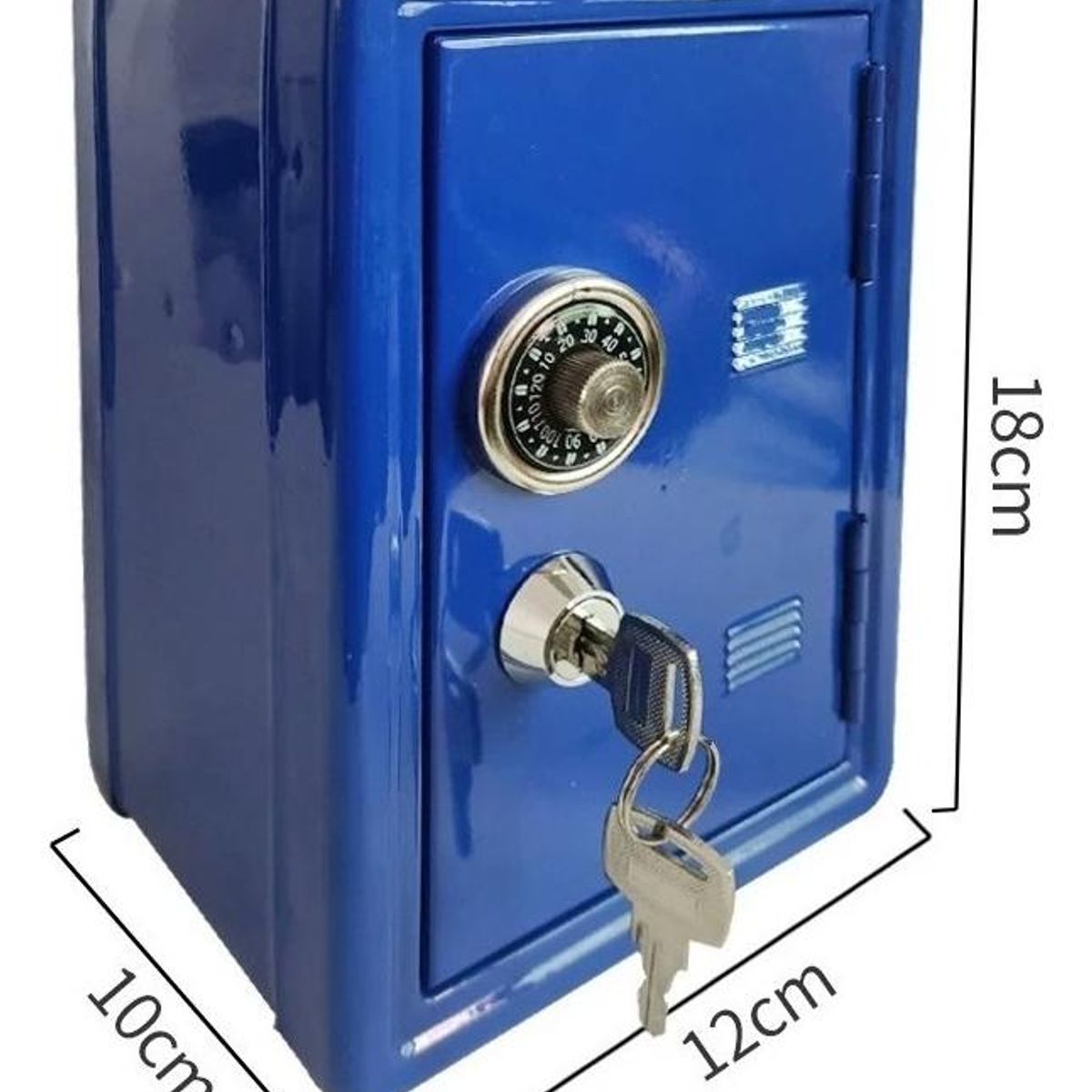 GENERICO - Caja Fuerte Metálica Pequeña con Llave para Dinero 18x12 cm