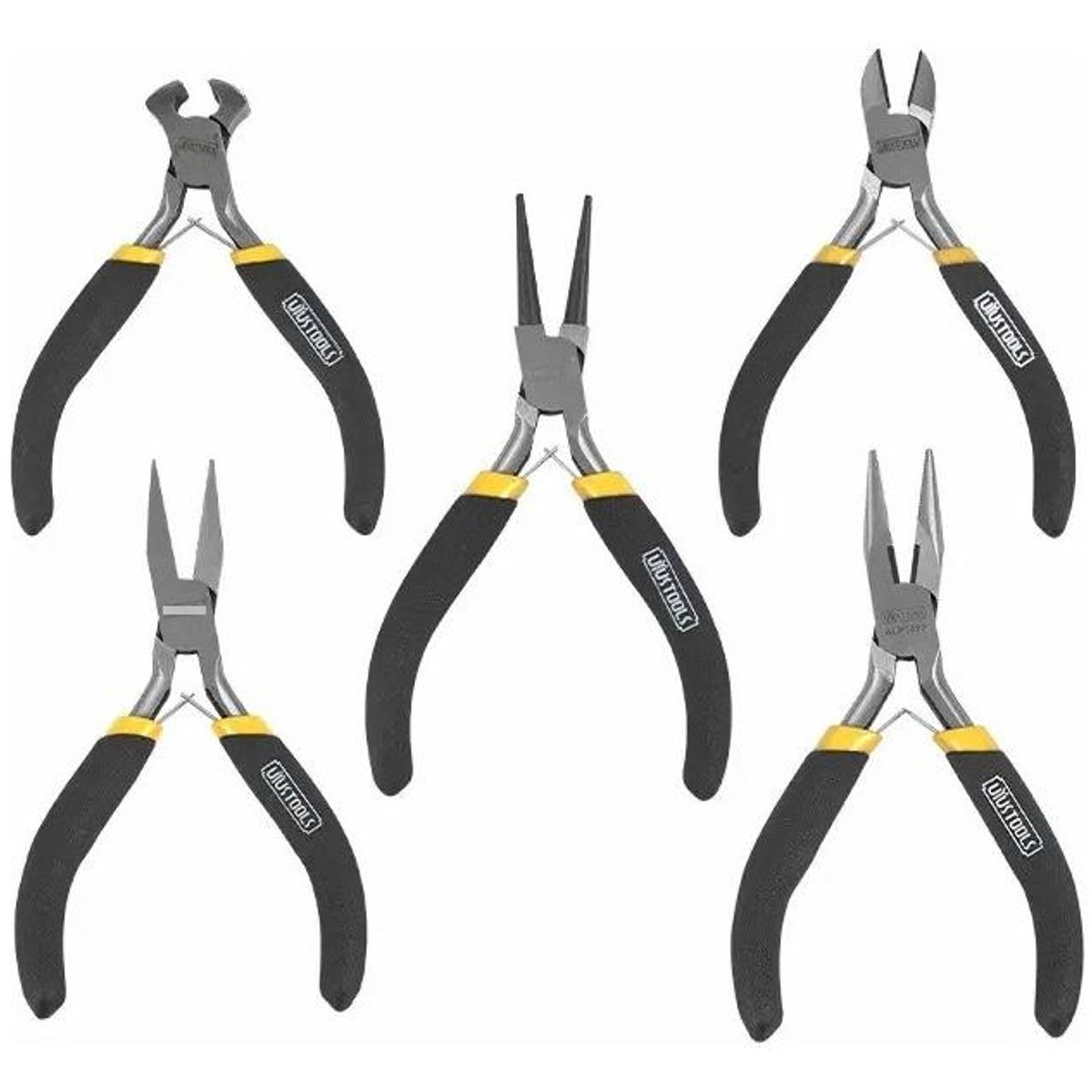 GENERICO - Juego de Mini Alicates Eléctricos 115mm - 5 Piezas