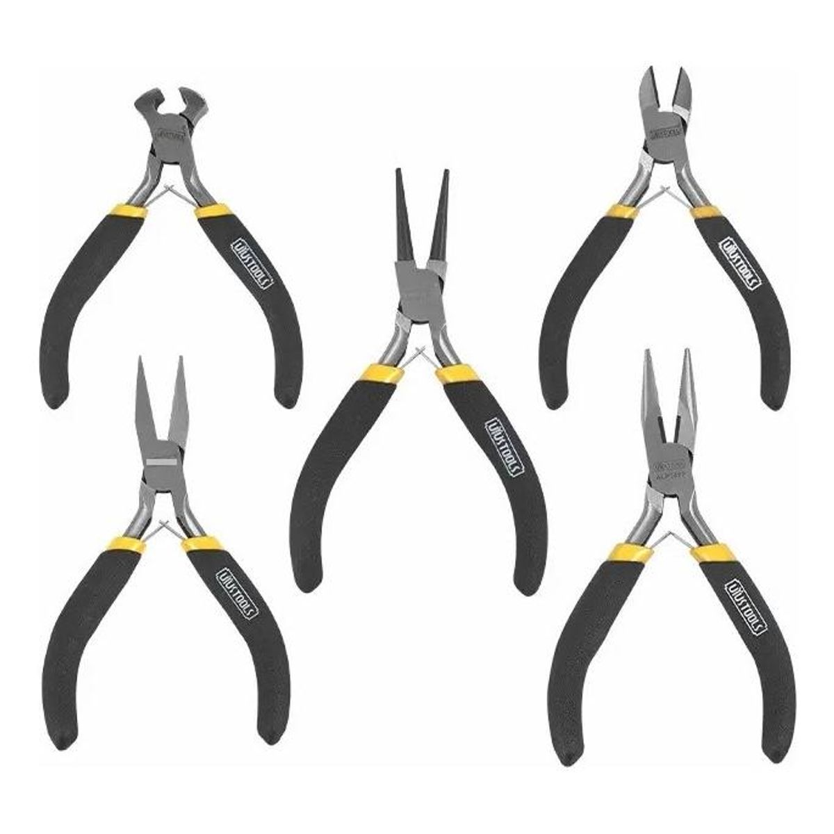 GENERICO - Juego de Mini Alicates Eléctricos 115mm - 5 Piezas
