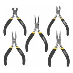 GENERICO - Juego de Mini Alicates Eléctricos 115mm - 5 Piezas