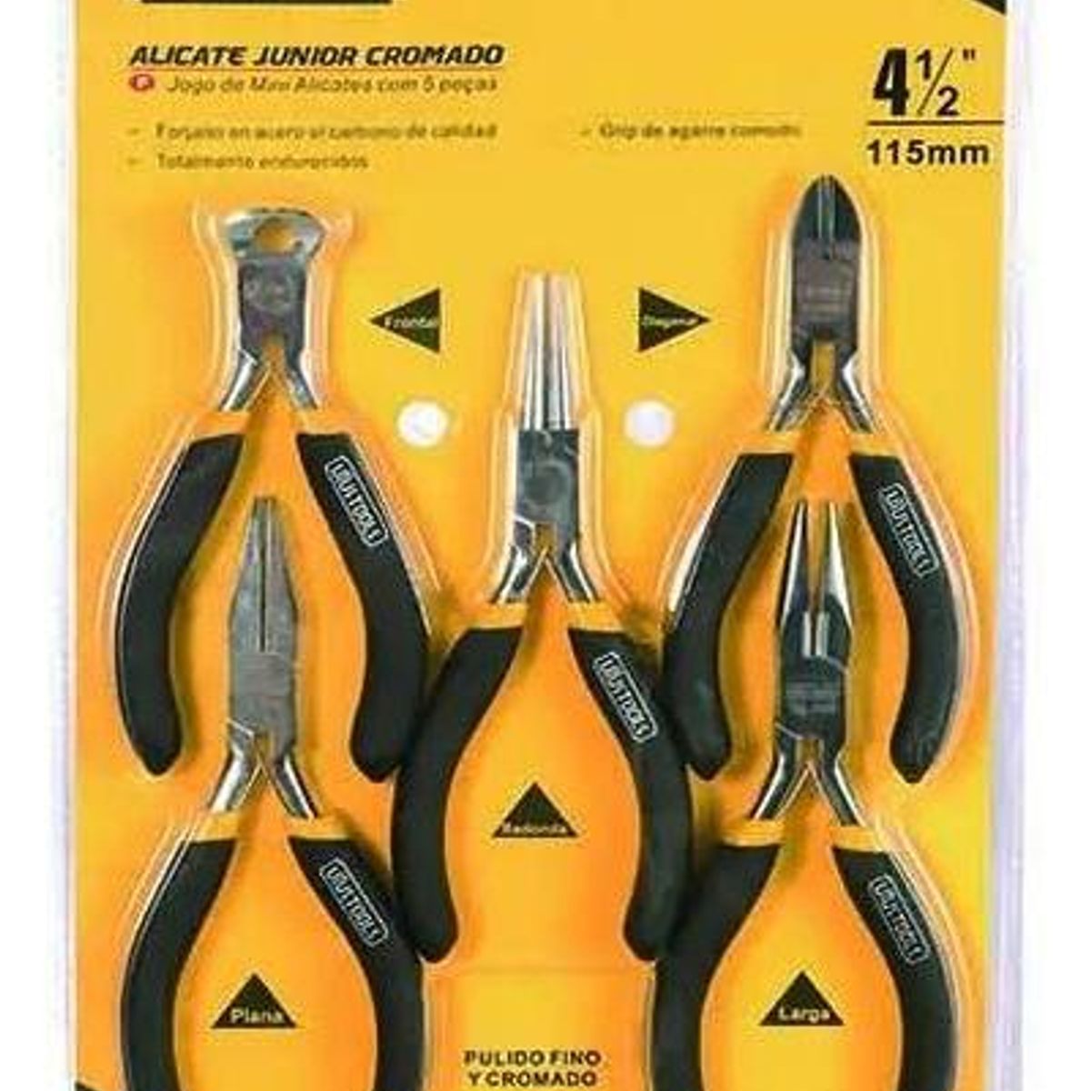 GENERICO - Juego de Mini Alicates Eléctricos 115mm - 5 Piezas