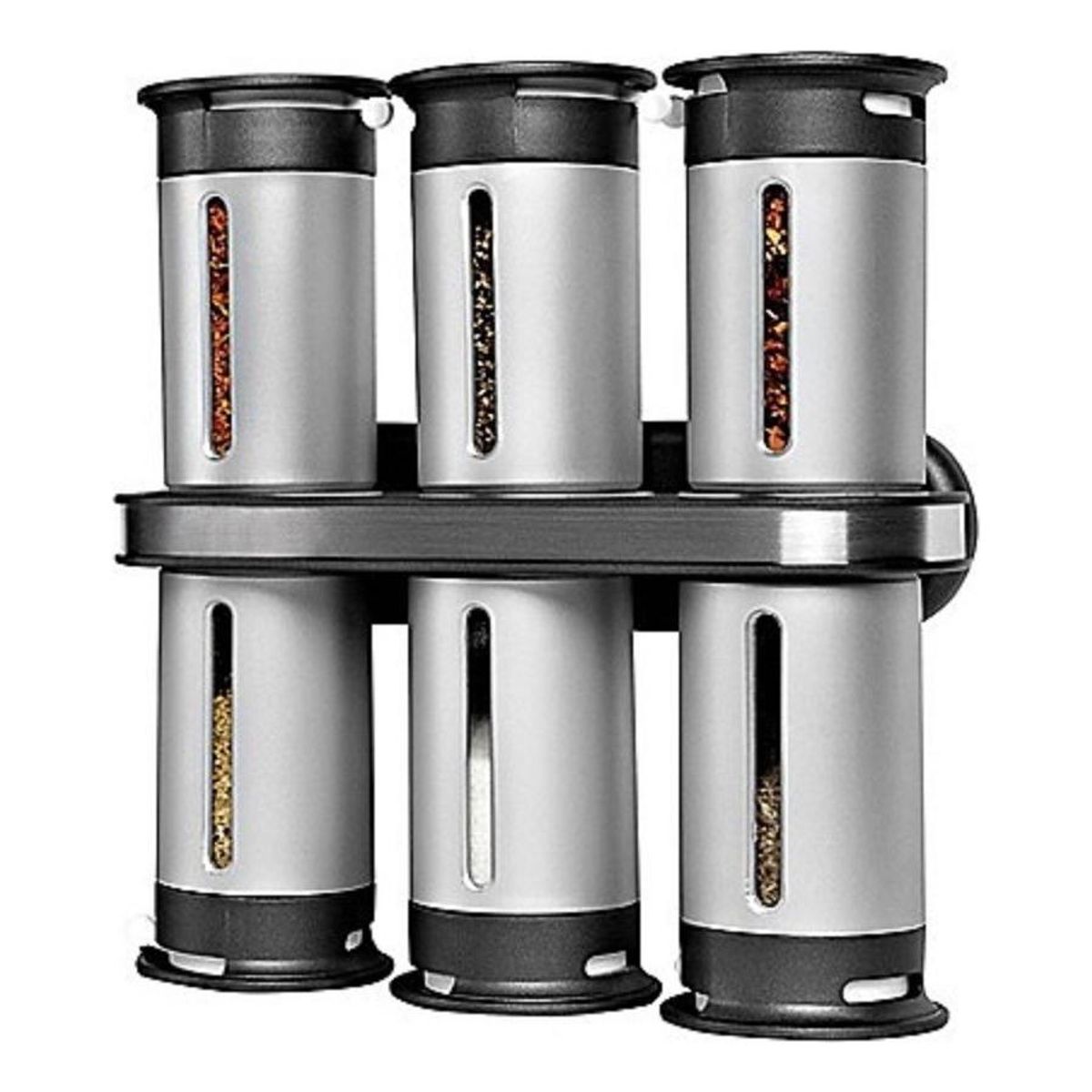 GENERICO - Especiero Modular Magnético de Pared con 6 Frascos