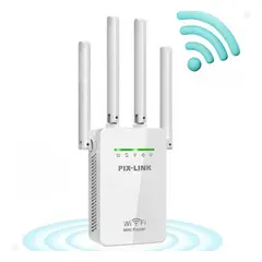 GENERICO - Repetidor WiFi Access Point con 4 Antenas 3000 Mbps Blanco