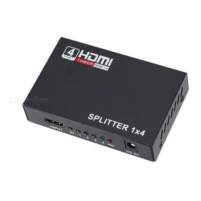 GENERICO - Splitter HDMI 1x4 para Clonar Pantallas en 4K UHD