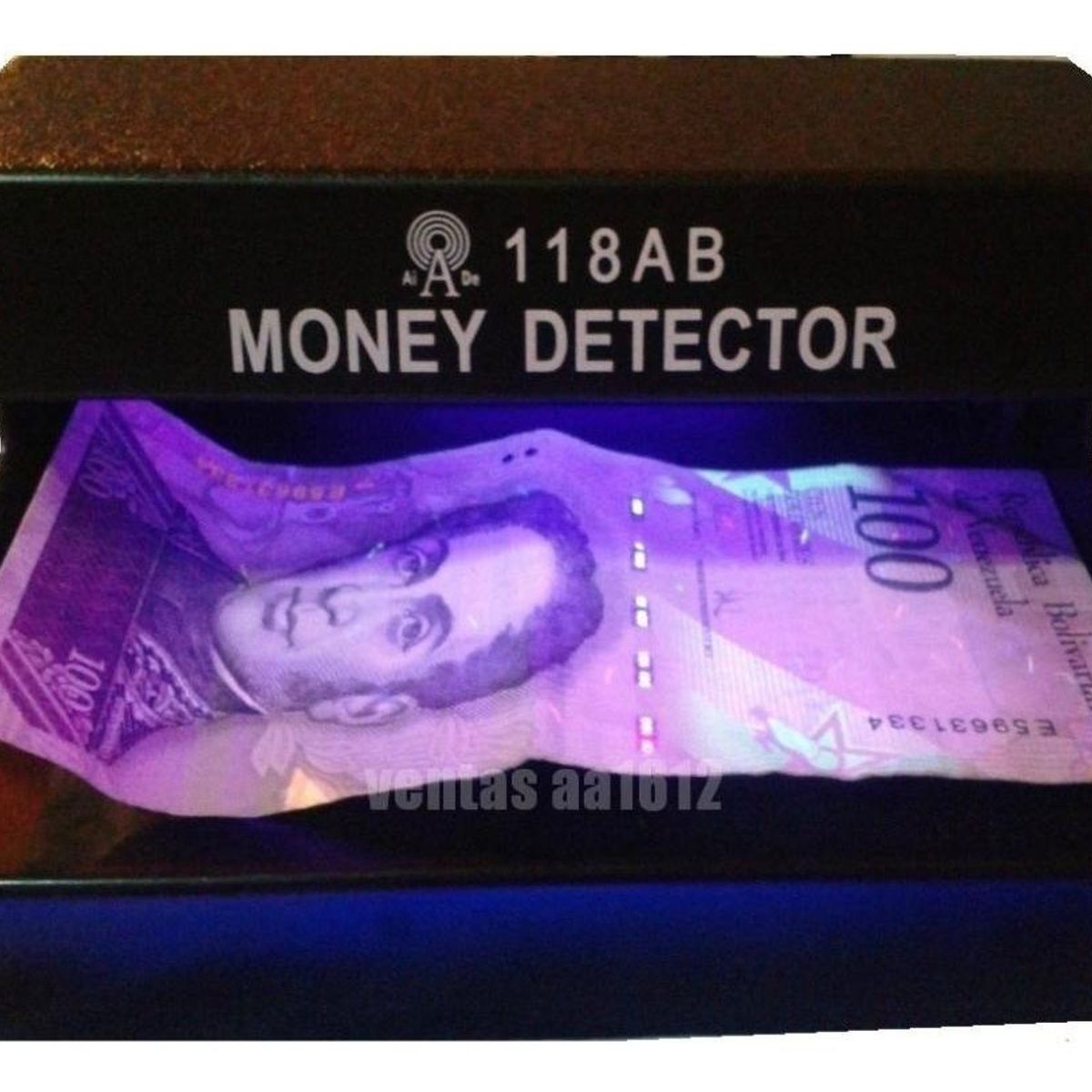 GENERICO - Pack de 3 Máquinas Detectoras de Billetes Falsos con Luz UV