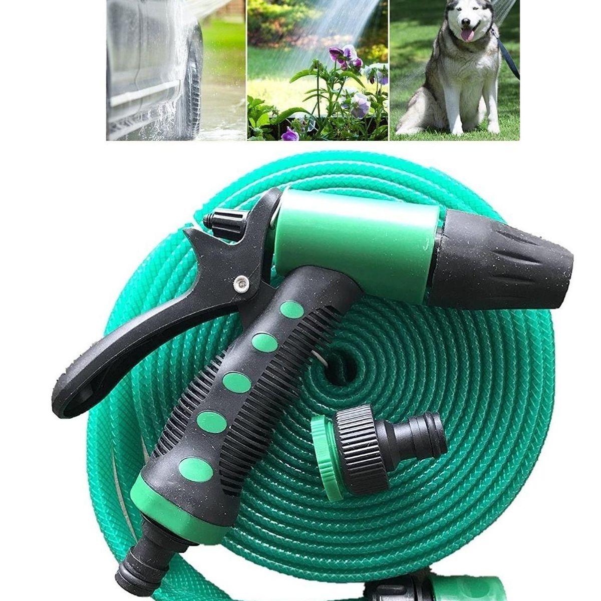 GENERICO - Manguera Flexible de Jardín 12 Pulgada 15 Metros con Accesorios