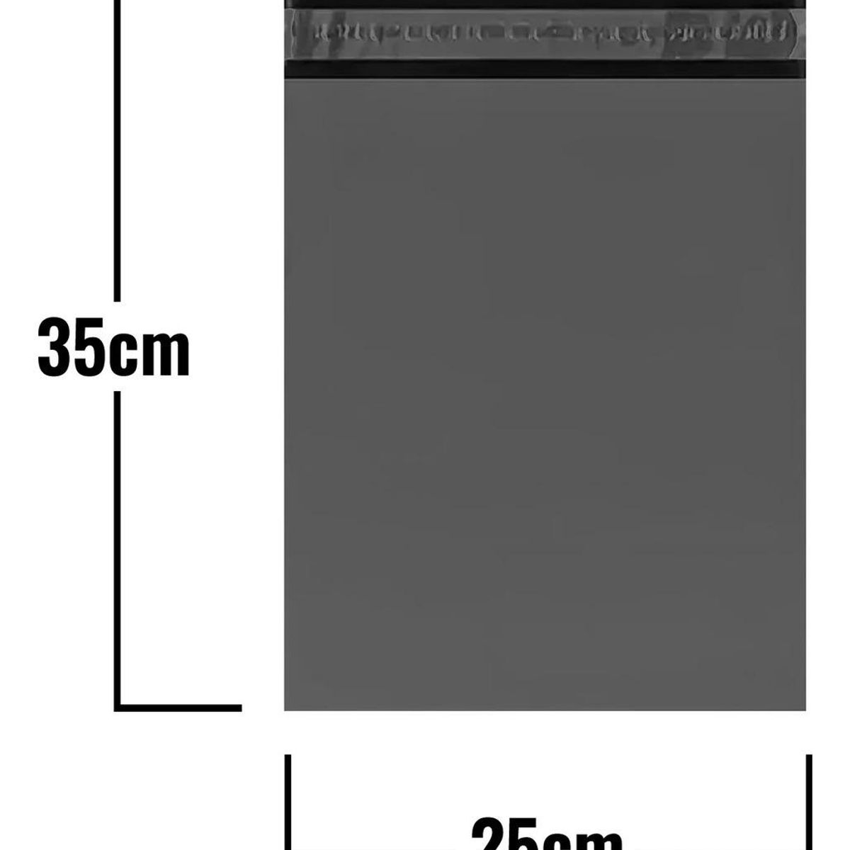 GENERICO - Pack de 100 Bolsas Courier Negras Autoadhesivas 25x35 cm