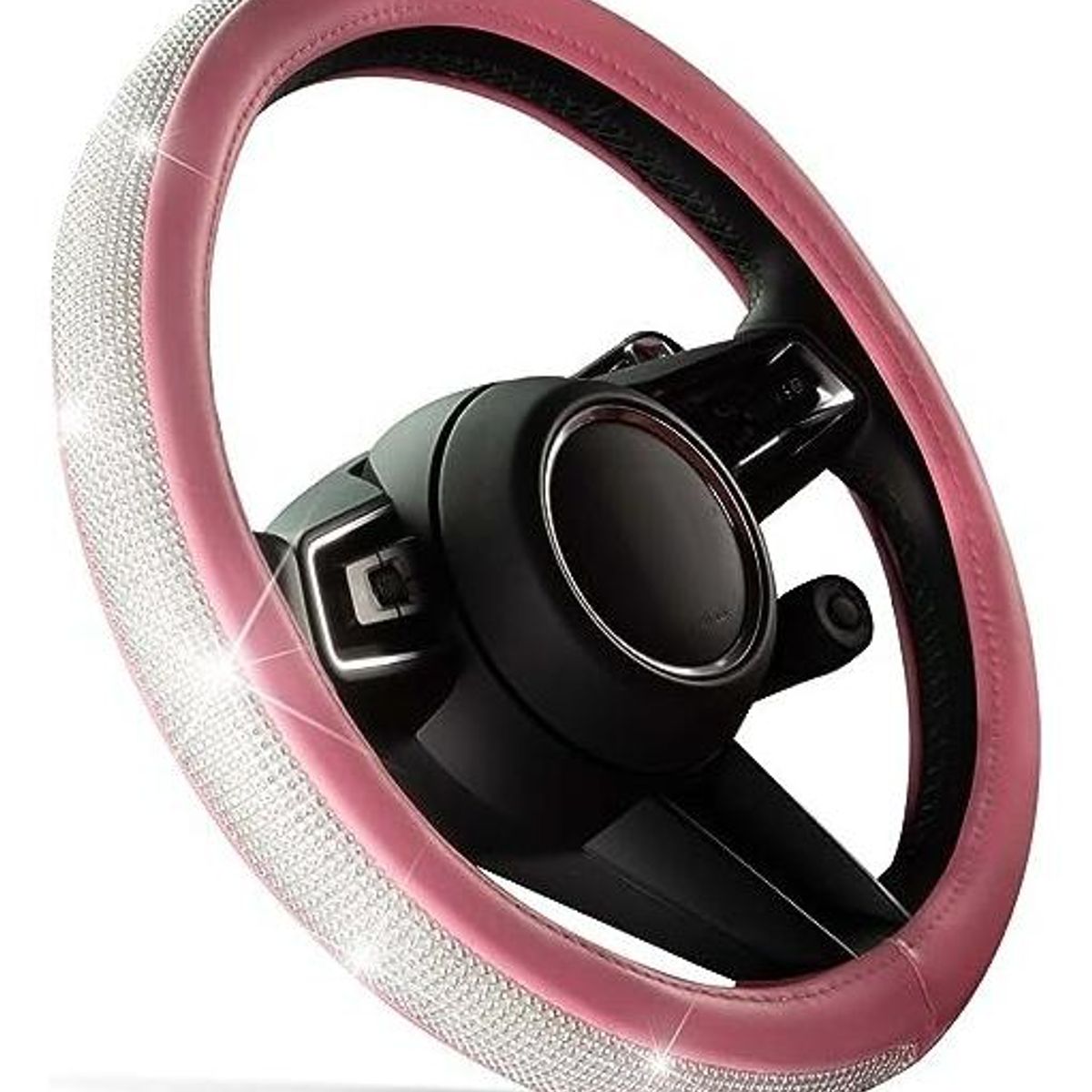 GENERICO - Funda de Volante de Diamante para Autos Diseño Lujo