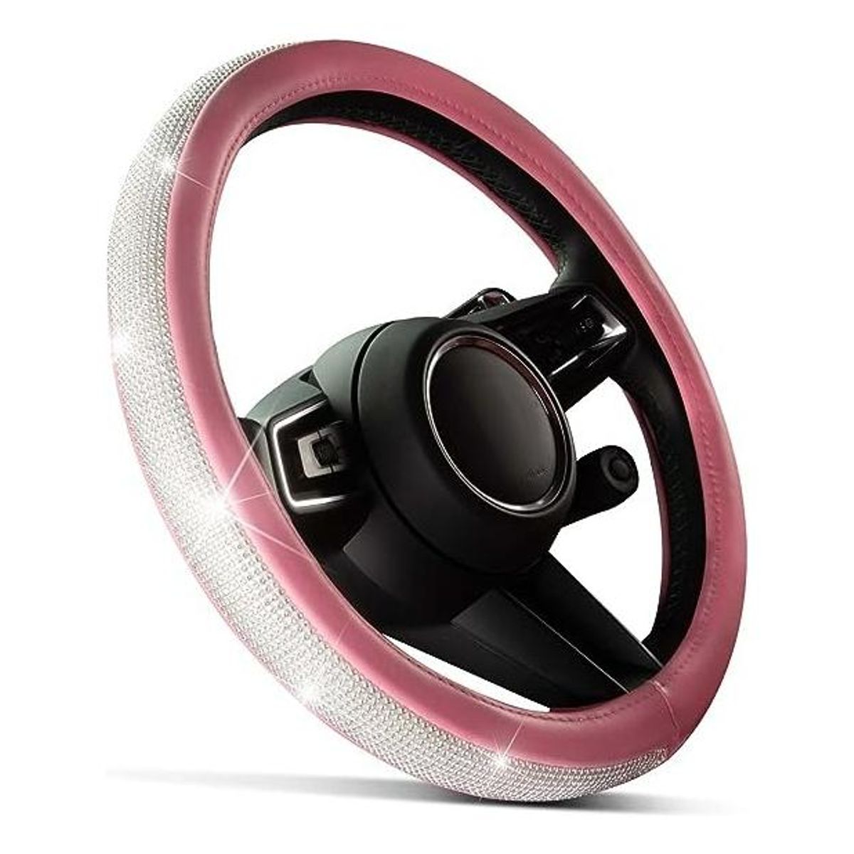 GENERICO - Funda de Volante de Diamante para Autos Diseño Lujo