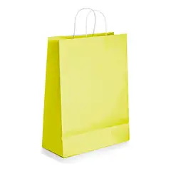 GENERICO - Pack de 12 Bolsas de Papel Kraft Colores con Asa 27x21x11 cm