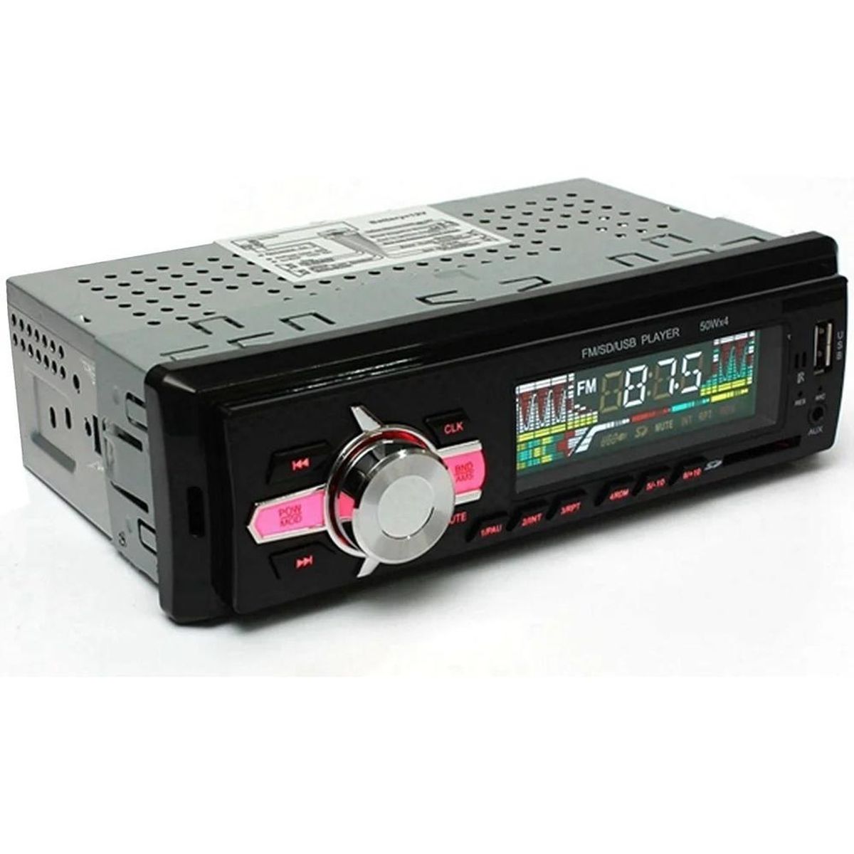 GENERICO - Radio de Auto 1 Din Bluetooth USB MP3 SD Aux FM 60W x 4
