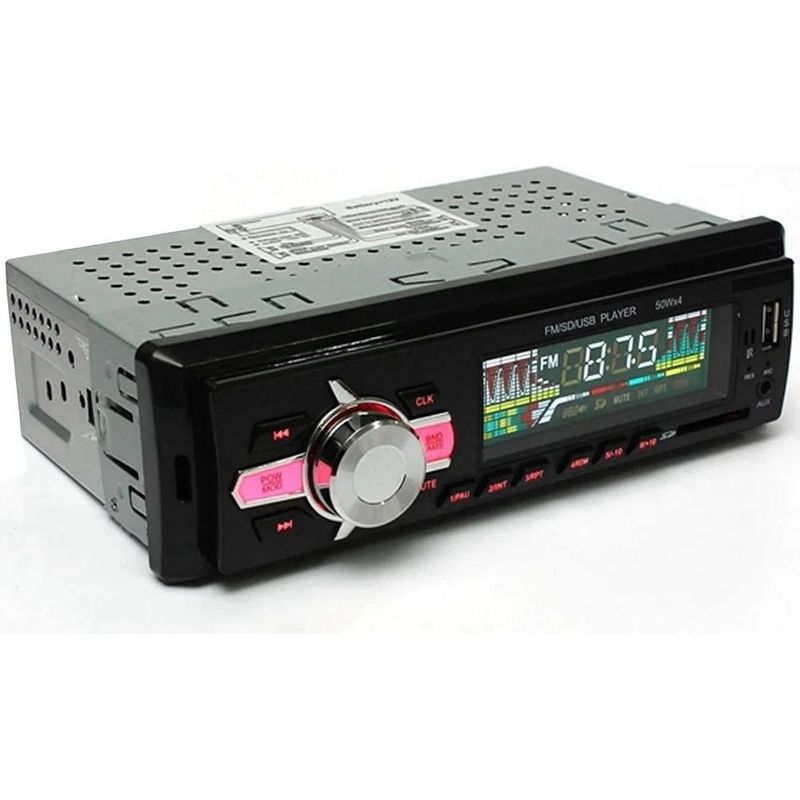 GENERICO - Radio de Auto 1 Din Bluetooth USB MP3 SD Aux FM 60W x 4