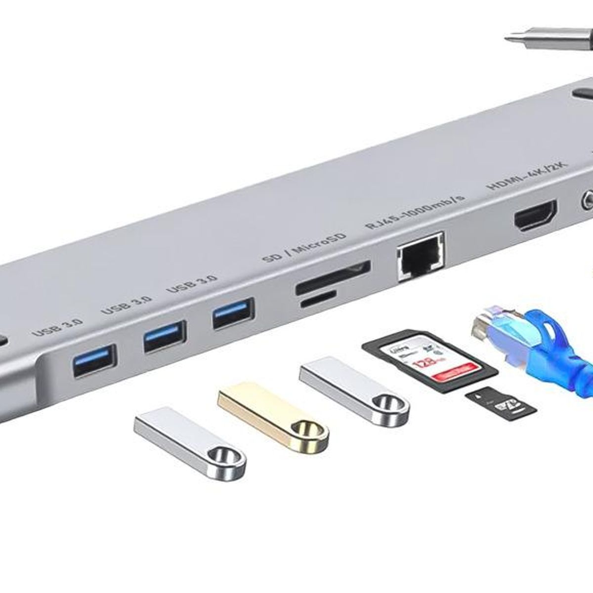 GENERICO - Hub USB Tipo C 10 en 1 Docking Station para Notebook