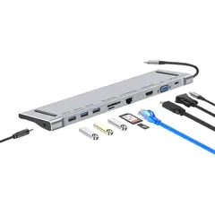 GENERICO - Hub USB Tipo C 10 en 1 Docking Station para Notebook